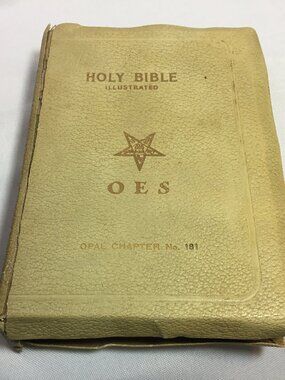 Holy Bible OES Order of Eastern Star Holman Edition A.J. Holman 1950's Illustrat